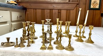 Miniature Brass Candlesticks Collection