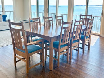 Stickley Mission Oak Dining Set, Table And Eight Chairs (CTF100)