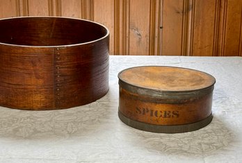 Vintage Spice Box And Dry Measure