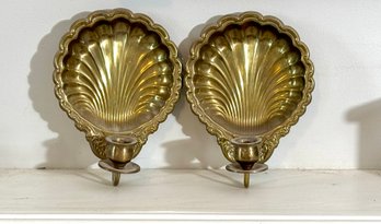 Pr. Shell Shaped Sconces