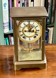 Vintage Ansonia Brass Shelf Clock