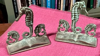 Virginia Metalcrafters Seahorse Bookends