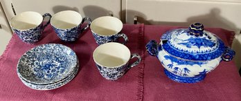 Staffordshire W H Grindley Cups And Saucers