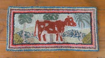 Antique Colorful Hooked Rug (CTF10)