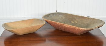Oversized 19th C. Trencher And Other, 2 Pcs (CTF20)