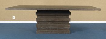 Contemporary Faustine Grey Wood Dining Table (CTF80)