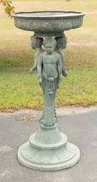 Vintage Figural Bronze Birdbath (CTF40)