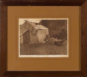 1912 Edward Curtis Photogravure, A Mat Shelter-Skokomish(CTF20)