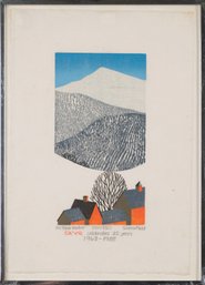 Sabra Field Woodblock Print, Hill Farm Winter (2 Of 2) (CTF10)