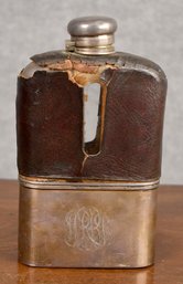 Antique Tiffany & Co. Sterling And Glass Flask (CTF10)