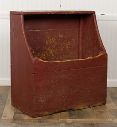 Antique Red Painted Wood Box (CTF20)