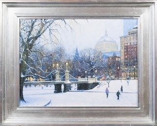 Thomas R. Dunlay Oil, City Lights The Public Garden, Boston (CTF20)