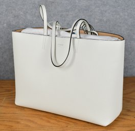 Jimmy Choo White Pebble Leather Handbag In Original Box (CTF20)