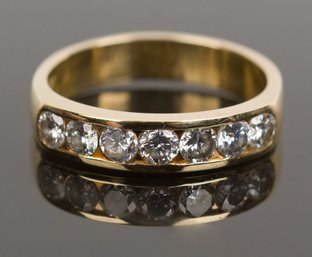 14k Yellow Gold Diamond Channel Set Band (CTF10)