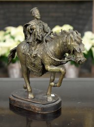 Alli R. Nikiema Bronze Figure On Horseback (CTF10)