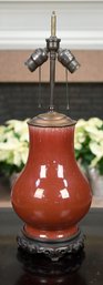 Chinese Oxblood Porcelain Vase/lamp (CTF20)