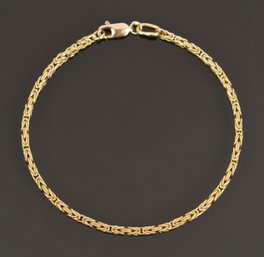 14k Yellow Gold Byzantine Style Chain Bracelet (CTF10)