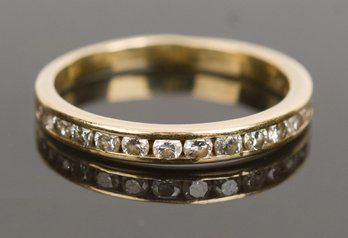 14k Yellow Gold Channel Set Diamond Band (CTF10)