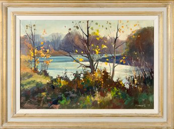 Stephen George Maniatty Oil, Deerfield MA River (CTF20)