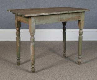 Vintage Green Painted Work Table (CTF20)