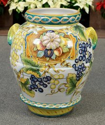 Large Vintage Italian Faience Storage Jar  (CTF20)