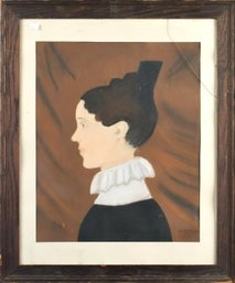 Vintage M. Hertrich Pastel, Profile Portrait (CTF20)