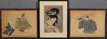 Three Vintage Japanese Woodblock Prints (CTF20)