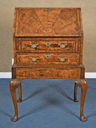 18th C. English Walnut Slant Top Desk On Frame (CTF30)
