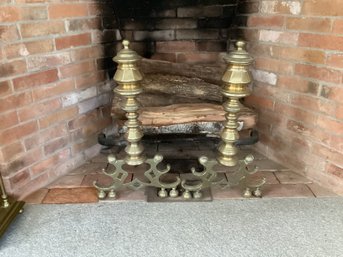 Vintage Brass Fireplace Andirons (CTF30)