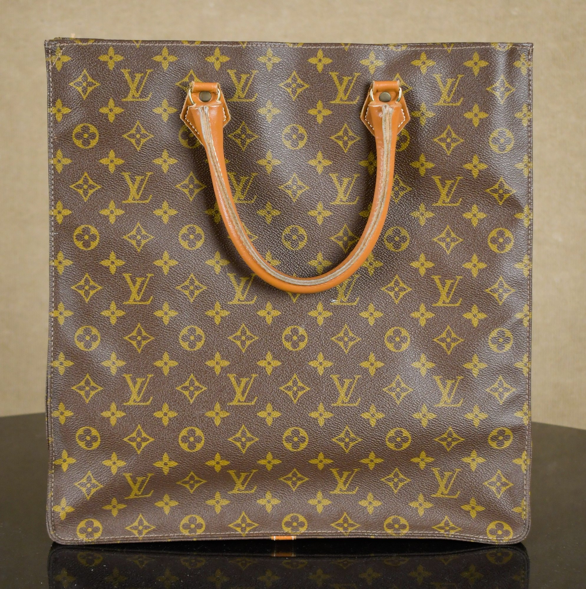 Louis Vuitton French Company Sac Plat Monogrammed Bag, Of