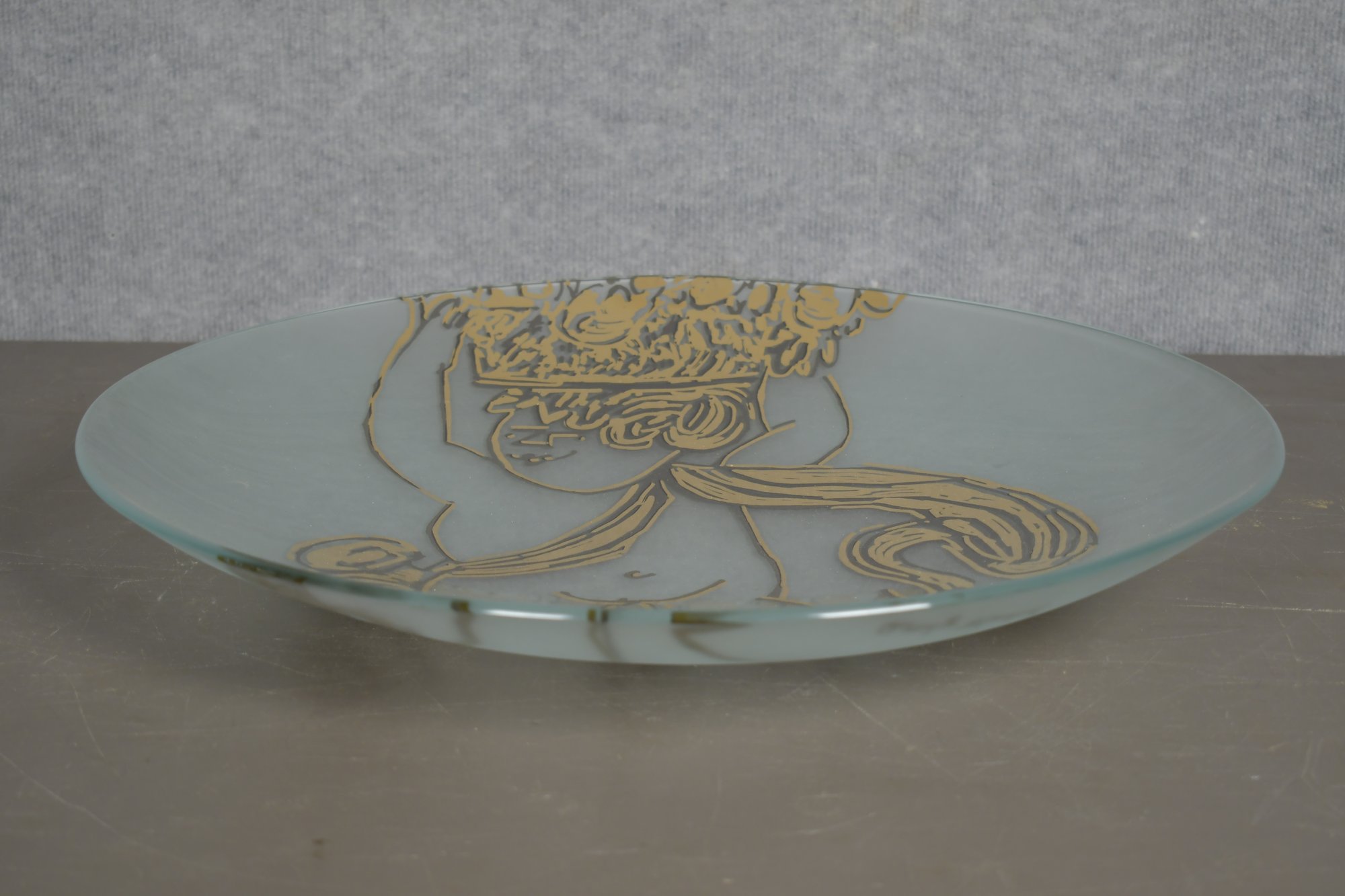 Rosenthal Studio-line Andy Warhol Glass Charger, Golden Angels