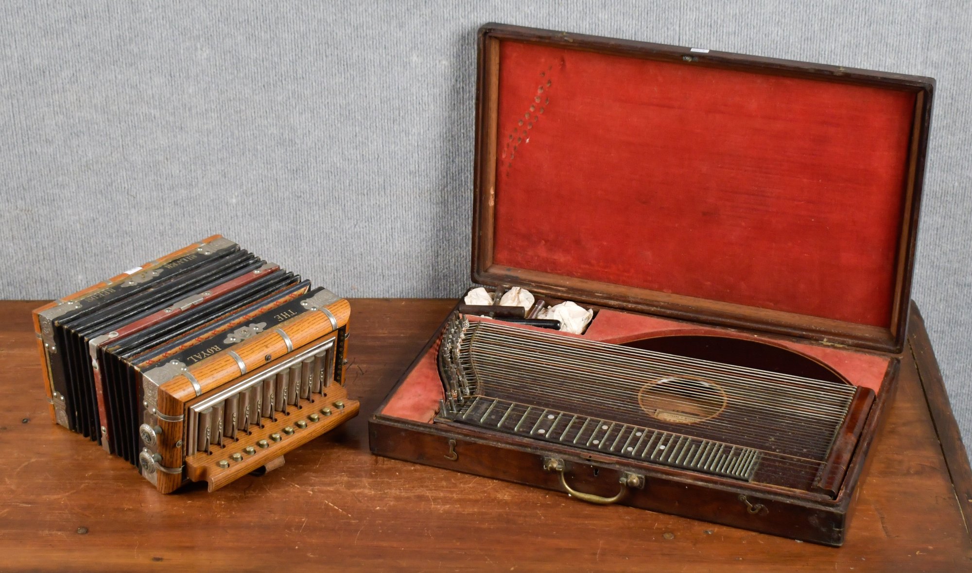 Antiq Instruments Two Antique Musical Instruments (CTF20) #52779 | Auctionninja.com