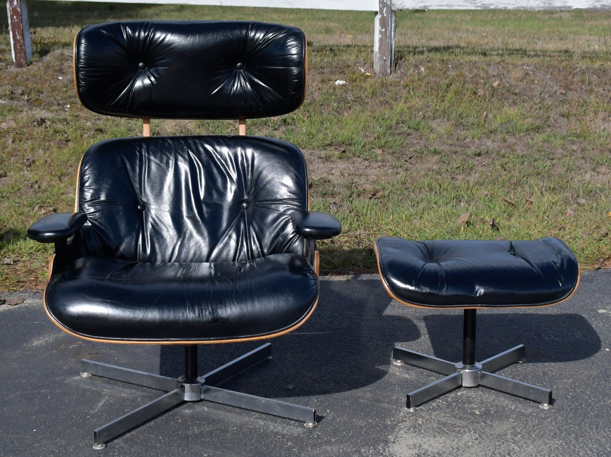 Vintage Plycraft Eames Style Lounge Chair Ottoman (CTF30) #52729