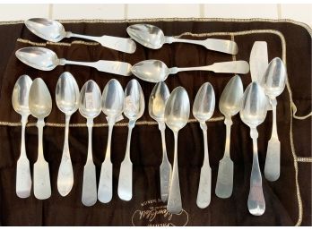 16 Coin Silver Teaspoons  (CTF10)