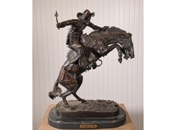After Frederic Remington Bronze Sculpture, Bronco Buster (CTF20)
