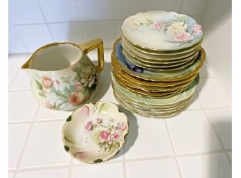 Hand Painted Victorian Porcelain, 22pcs  (CTF10)