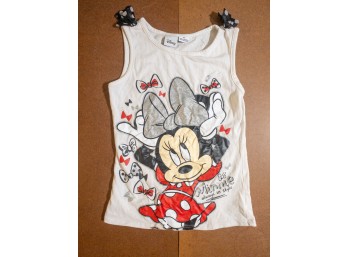 Disney Minnie Mouse Tank Top Girl's Size 6X Adorable Bows! Kids Clothes For Summer Fun. Must See!