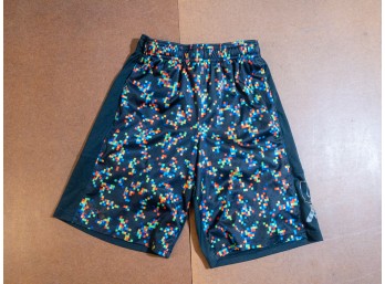 Under Armour Shorts YMD Youth Boys Black Multicolor Athletic Basketball Training Casual Activewear Bobby Bargain