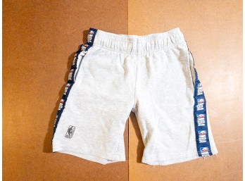 NBA Shorts Size Small 8 Gray Basketball Embroidered Logo Licensed Casual Kids Activewear! Bargain Bins!