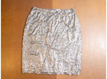 Halogen Silver Sequin Skirt - Size 8. Sparkle & Shine! Get Ready To Steal The Show With This Shimmering Skirt!