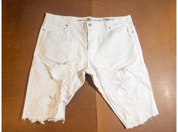 Jordan Craig Legacy Edition Ripped White Denim Shorts! Size 40/34 - Bobby Bargain's Steal!