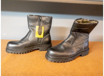 Peppergate Footwear Mens Work Boots - Black Leather Ankle Boots, Comfort & Safety! Grab 'em Now!