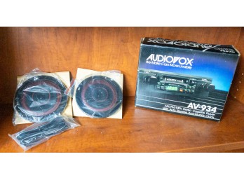 Audiovox AV-934 Car Stereo Cassette Player & Speakers - Classic Tunes! Vintage Audio. Bobby's Choice!
