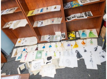 Vintage Fashion Design Sketches And Art! Clothing Designs, Portraits, Architectural Art – Bobby Bargain's Bonanza!