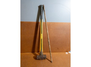 Collins Axe Sledge Hammer Head & Metal Spike Heavy Duty Tool Lot - Grab Your Work Gear Today!