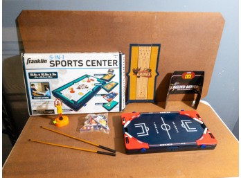 Franklin 5-in-1 Sports Center Tabletop Games: Soccer, Hockey, Bowling, Basketball, Billiards Family Fun