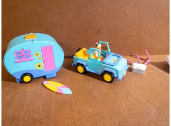 Polly Pocket On The Move Moves 'N Grooves Van Playset Vintage! Bluebird Toys 1993. Travel, Surf, Beach Vibes!