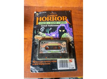 Vintage HORROR Cassette Tape SEALED! Voices Sound Music Spooky Halloween Fun! Keart Corp No.5005