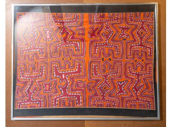 Vintage Mola Textile Art - Kuna Indian Panama Folk Art Collectible - Authentic 1960s-70s Find!