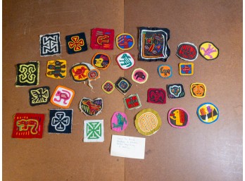 Kuna Molas Practice Pieces Lot - Embroidered Fabric Art Collectibles Estate Find Central American Textiles
